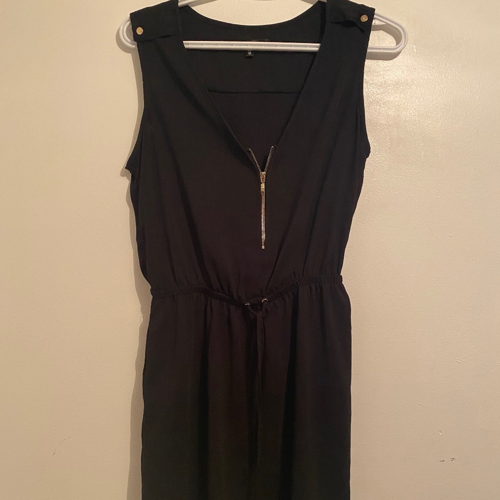 Dynamite Split Neck Sleeveless Dress